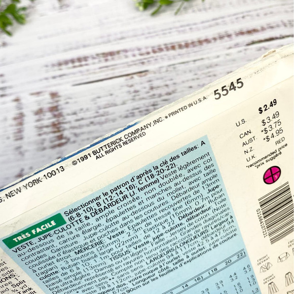 Vintage 1991 See  & Sew Now Ladies Nautical Smocked Top Dress Buttermilk Pattern - Picture 3 of 9